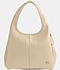Color:Ivory - Image 1 - Lana Pebbled Leather Shoulder Bag