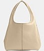 Color:Ivory - Image 2 - Lana Pebbled Leather Shoulder Bag