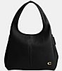 Color:Black - Image 1 - Lana Pebbled Leather Shoulder Bag