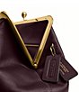 COACH Large Oversized Kisslock Frame Shoulder Clutch Bag, Color:Black Currant - Image 5
