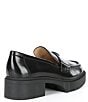 Color:Black - Image 2 - Leah Leather Lug Sole Block Heel Platform Loafers