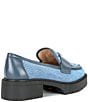 Color:Indigo Denim - Image 2 - Leah Quilted Denim Lug Sole Platform Loafers