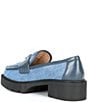 Color:Indigo Denim - Image 3 - Leah Quilted Denim Lug Sole Platform Loafers
