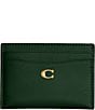 COACH Essential Leather Card Case, Color:Hunter Green - Image 1