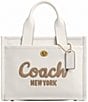COACH Leather Cargo Tote Bag 26, Color:Chalk - Image 1
