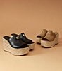 COACH Leather Espadrille Platform Wedge Slide Sandals - Image 6