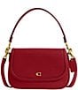 COACH Legacy Small Pebbled Leather Shoulder Bag, Color:Ruby - Image 1