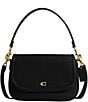 COACH Legacy Small Pebbled Leather Shoulder Bag, Color:Black - Image 1