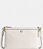 COACH Legacy Zip Top Leather Crossbody Bag, Color:Chalk - Image 1