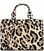 COACH Small Leopard Print Cargo 26 Tote Bag, Color:Natural Leopard - Image 2