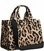 COACH Small Leopard Print Cargo 26 Tote Bag, Color:Natural Leopard - Image 4