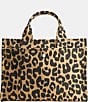 COACH Cargo Canvas Leopard Print Tote Bag, Color:Leopard - Image 2