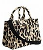 COACH Leopard Print Cargo 20 Tote Bag, Color:Natural Leopard - Image 4