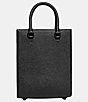Color:Black - Image 2 - Logo Web Strap Leather Black Crossbody Satchel Bag