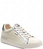 Color:Chalk/Silver - Image 1 - Lowline Leather Lace-Up Sneakers