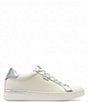 Color:Chalk/Silver - Image 2 - Lowline Leather Lace-Up Sneakers