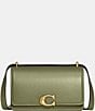 Color:Moss - Image 1 - Luxe Refined Calf Leather Bandit Crossbody Bag