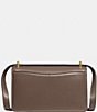 Color:Dark Stone - Image 2 - Luxe Refined Calf Leather Bandit Crossbody Bag
