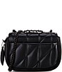 Color:Black - Image 2 - Madison 18 Quilted Leather Pillow Shoulder Bag