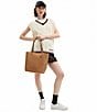 COACH Manhattan Leather Tote Bag, Color:Honey Brown - Image 6