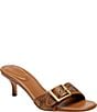COACH Margot Crystal Leather Kitten Heel Sandals - Image 1