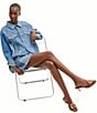 COACH Margot Oversized Buckle Slip On Leather Sandals - Image 5