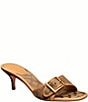 COACH Margot Signature Jacquard Leather Slip On Kitten Heel Sandals - Image 1