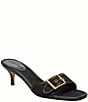 COACH Margot Signature Logo Jacquard Kitten Heel Slide Sandals - Image 1