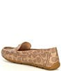 Color:Tan - Image 3 - Marley Leather Logo Slip-On Drivers