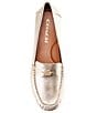 Color:Champagne - Image 5 - Marley Leather Logo Slip-On Driver Loafers