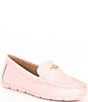 Color:Soft Pink - Image 1 - Marley Leather Logo Slip-On Driver Loafers