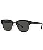 COACH Men's 0HC8326 52mm Solid Clubmaster Sunglasses, Color:Black - Image 1