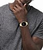 Color:Gold - Image 4 - Men's Black Dial Elliot Quartz Analog Gold Tone Stainless Steel Bracelet Watch