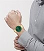 Color:Gold - Image 4 - Men's Elliot Quartz Analog Gold Tone 41mm Stainless Steel Bracelet Watch