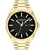 Color:Gold - Image 1 - Men's Jackson Quartz Analog Gold Tone Stainless Steel Bracelet Watch