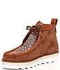 Color:Saddle - Image 4 - Men's Micro Signature Jacquard Chukka Boots