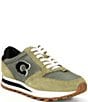 Color:Moss/Army Green - Image 1 - Men's Runner Hairy Suede Sneakers