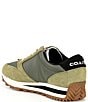 Color:Moss/Army Green - Image 3 - Men's Runner Hairy Suede Sneakers