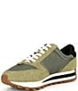 Color:Moss/Army Green - Image 4 - Men's Runner Hairy Suede Sneakers
