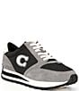Color:Black/Heather Grey - Image 1 - Men's Runner Logo Sneakers