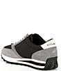 Color:Black/Heather Grey - Image 3 - Men's Runner Logo Sneakers