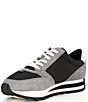 Color:Black/Heather Grey - Image 4 - Men's Runner Logo Sneakers