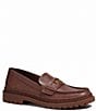 Color:Saddle - Image 1 - Men's Signature Coin Leather Loafers