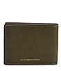 Color:Army Green - Image 2 - Men's Slim Sport Calf Leather Billfold Wallet