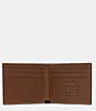 Color:Saddle - Image 2 - Men's Slim Sport Calf Leather Billfold Wallet