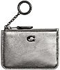 COACH Essential Mini Metallic ID Card Case, Color:Anthracite - Image 1