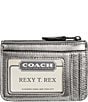 COACH Essential Mini Metallic ID Card Case, Color:Anthracite - Image 2