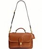 COACH Metropolitan 31 Glazed Leather Turnlock Messenger Bag - Image 1