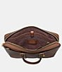Color:Saddle - Image 4 - Metropolitan Slim Leather Briefcase
