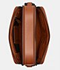 Color:Cocoa/Burnished Amber - Image 3 - Micro Signature Logo Jacquard/Leather Charter Crossbody Bag